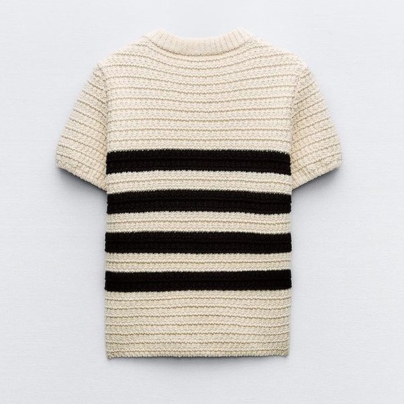 ZARA BLOGGER FAVORITE STRIPED KNIT SWEATER - Picture 7 of 11